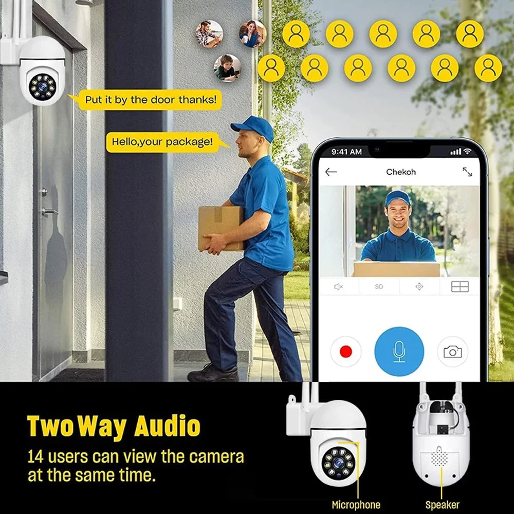 A7 Wireless WiFi Surveillance Camera Two-Way Voice Camera Monitor Support Night Vision for Home, Office - 5