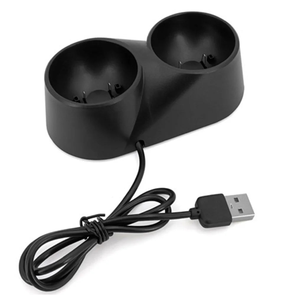 KJH-PSVR-005 Dual-Port Charging Dock Station Gamepad Controller Charger Gaming Accessories for Snoy PlayStation4 VR / Move - 2
