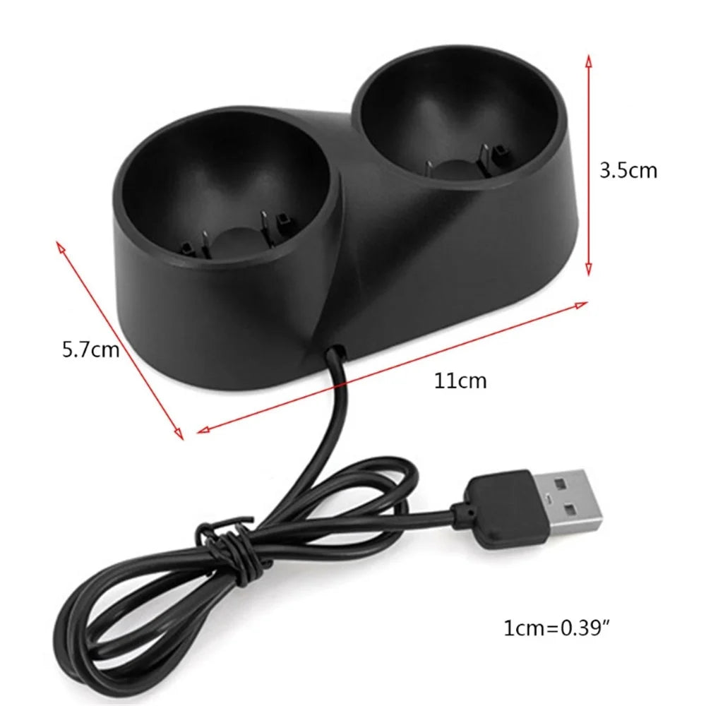 KJH-PSVR-005 Dual-Port Charging Dock Station Gamepad Controller Charger Gaming Accessories for Snoy PlayStation4 VR / Move - 3
