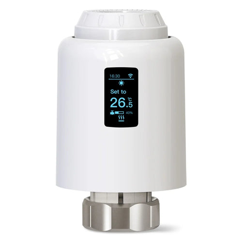 TRV07-wifi Tuya APP Smart WiFi Thermostat LCD Screen Programmable Voice Control TRV Radiator Valve - 1