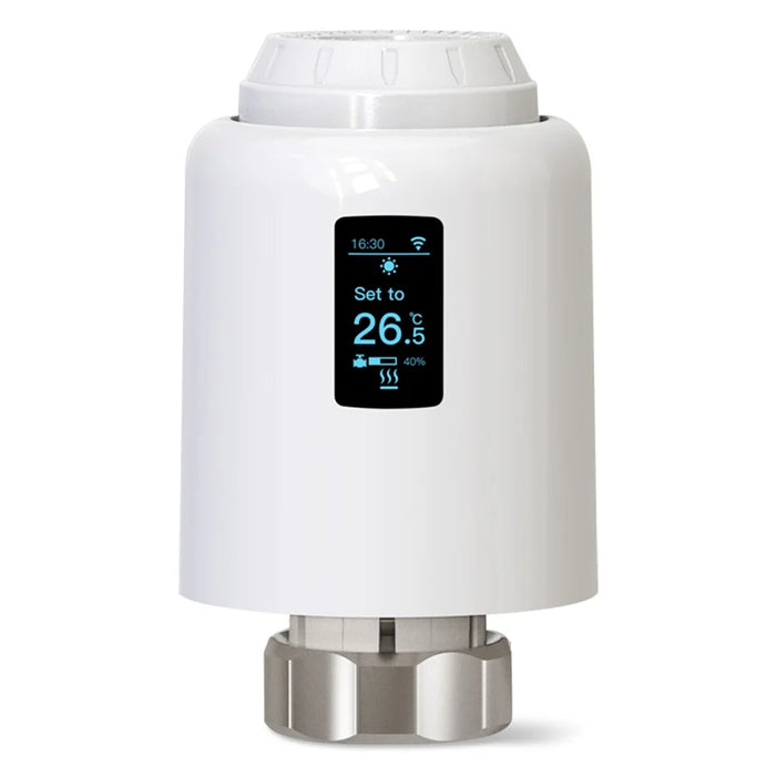 TRV07-wifi Tuya APP Smart WiFi Thermostat LCD Screen Programmable Voice Control TRV Radiator Valve - 1