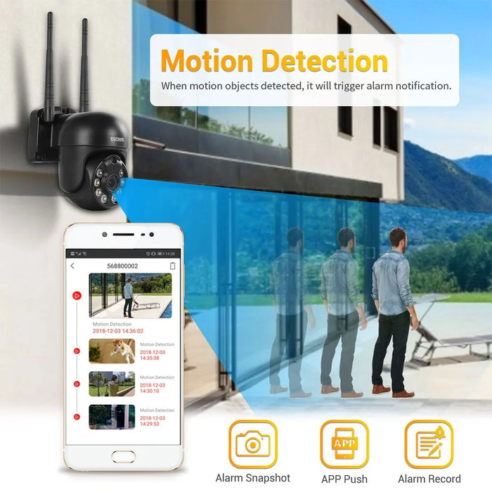 ESCAM WNK614 Wireless Camera Set HD 3MP Monitor Camera Support Two-Way Voice - US Plug - 4