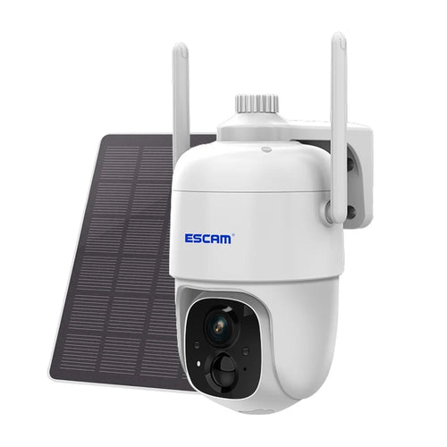 ESCAM G24 H.265 3MP Full HD AI Identify Camera with Solar Panel PIR Alarm WiFi Camera Built-In Battery - 1