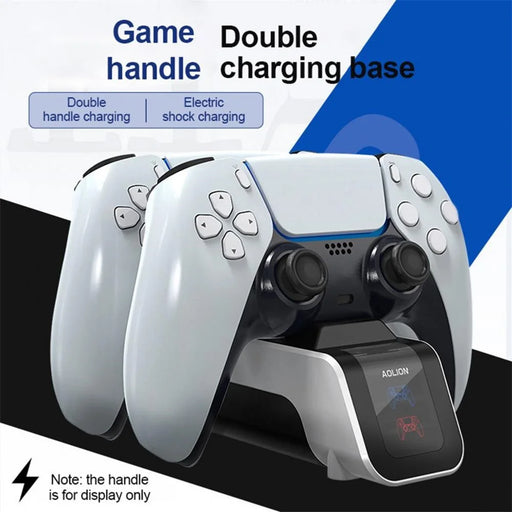 AOLION AL-P5009 For PS5 Game Controller Charger Base Dual Position Gamepad Fast Charging Dock - 2