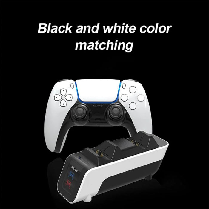 AOLION AL-P5009 For PS5 Game Controller Charger Base Dual Position Gamepad Fast Charging Dock - 5