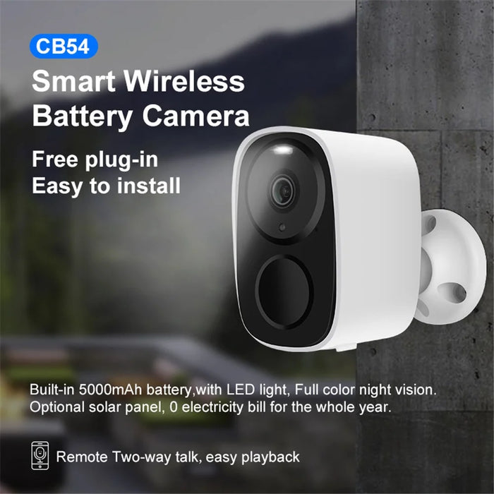 VSTARCAM 2MP Wireless Camera with Solar Panel, Battery Powered Low Power WiFi Camera Home Safety Device - 2