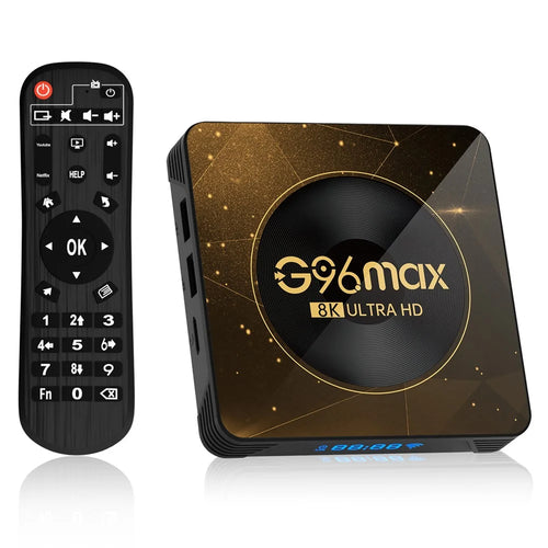 G96max Android 13.0 4+32GB 8K Ultra HD Smart TV Box WiFi 6 Bluetooth-compatible Remote Control TV Box (CE Certified) - US Plug - 1