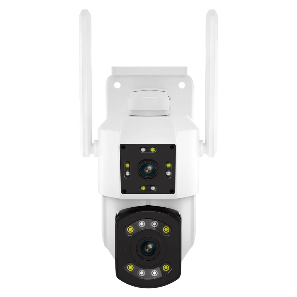 ESCAM PT210 2*3MP Dual-Lens Dual-Screen Monitor Camera Pan / Tilt Bi-Directional Two-Way Voice WiFi Camera - US Plug - 2