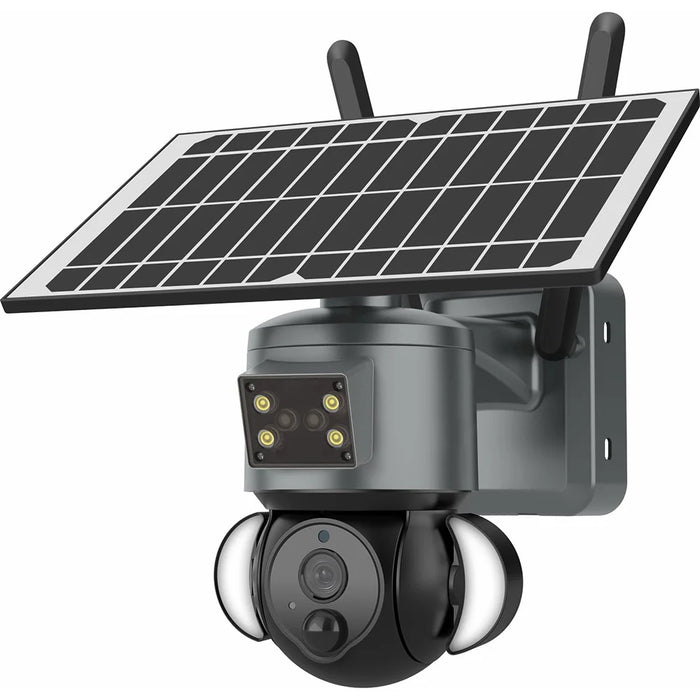 S528 Solar Battery Powered Floodlight PTZ Camera 3MP WiFi HD IR Night Vision Camera - 1