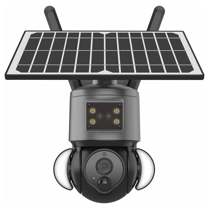 S528 Solar Battery Powered Floodlight PTZ Camera 3MP WiFi HD IR Night Vision Camera - 3