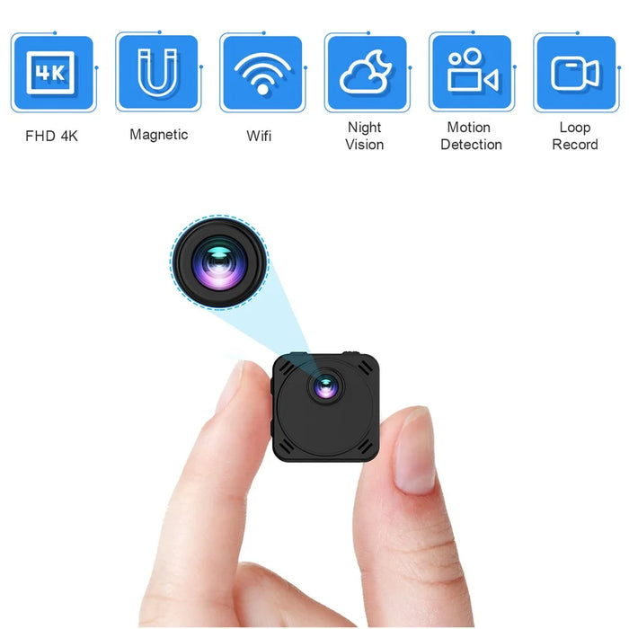 R89 Wireless WiFi Webcam Battery-Powered 4K HD Night Vision Camera Cell Phone Remote Monitor Camera for Home - 3