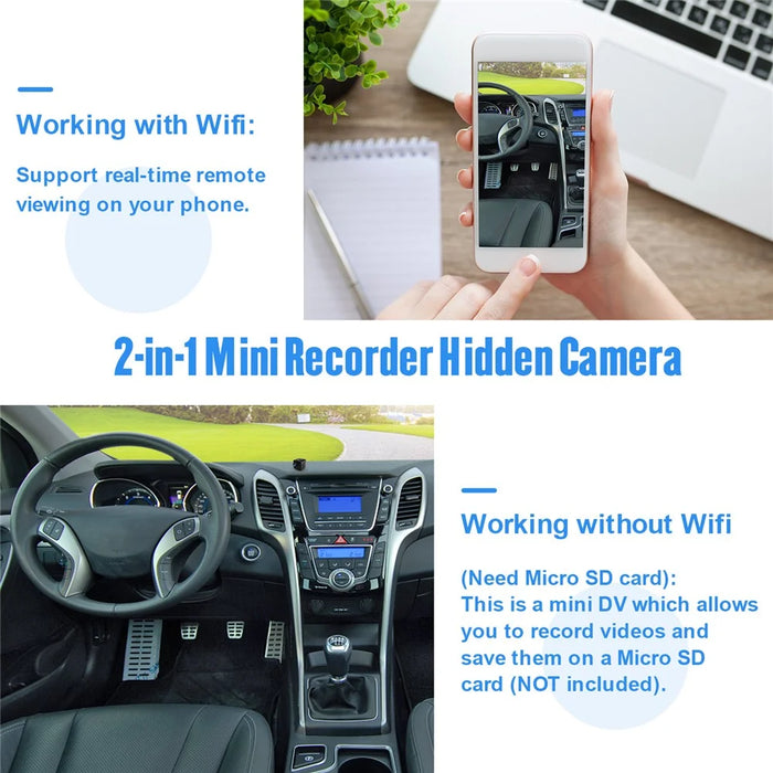 R89 Wireless WiFi Webcam Battery-Powered 4K HD Night Vision Camera Cell Phone Remote Monitor Camera for Home - 4