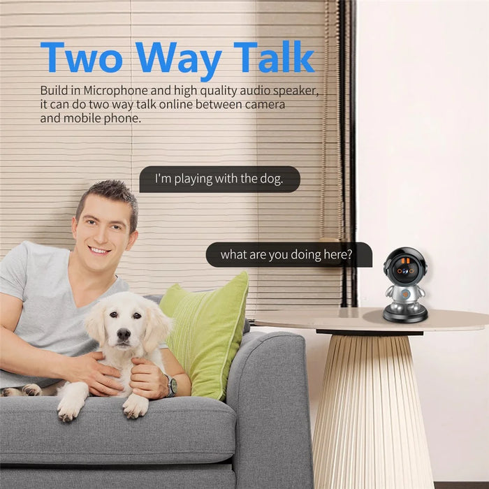 ESCAM PT302 3MP 1296P One Click Call Robotman H.265 WiFi IP Camera Home Security CCTV - EU Plug - 7
