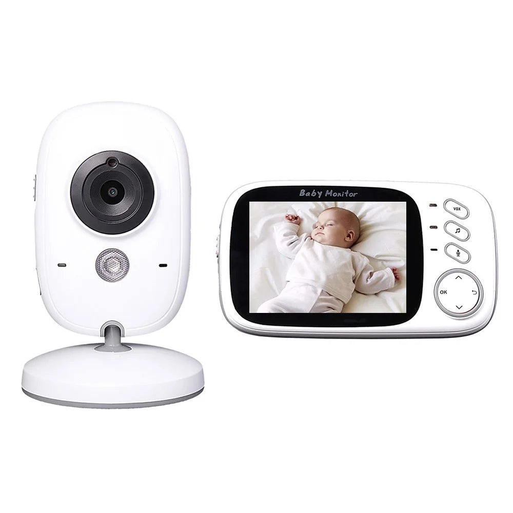 3.2 inch TFT LCD Screen Wireless Baby Care Monitor Camera Indoor Home Two Way Audio HD Camera - US Plug - 1