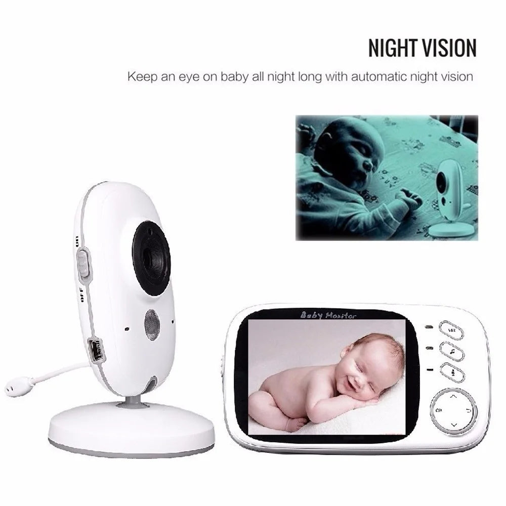 3.2 inch TFT LCD Screen Wireless Baby Care Monitor Camera Indoor Home Two Way Audio HD Camera - US Plug - 5