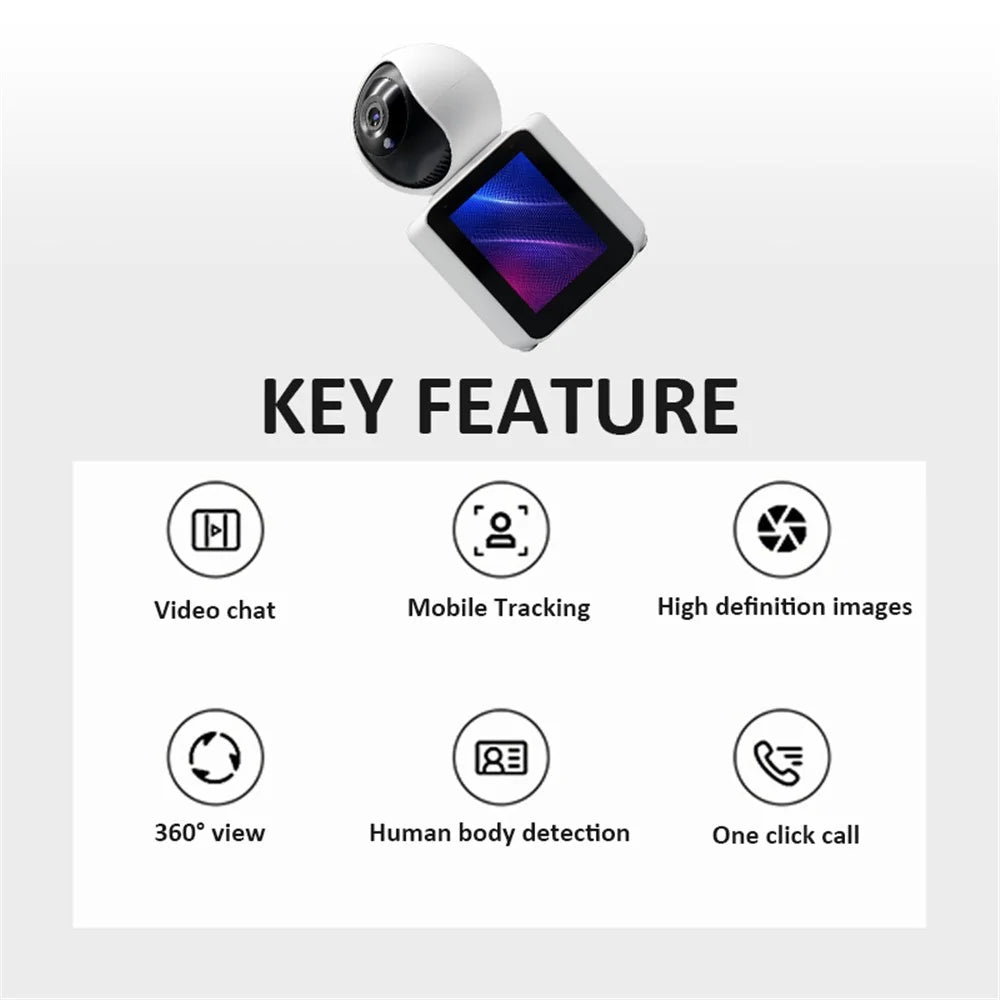 C31 Home Video Chat Camera Monitor Mobile Phone Remote WiFi Intelligent Loop Recording HD Camera - US Plug - 3