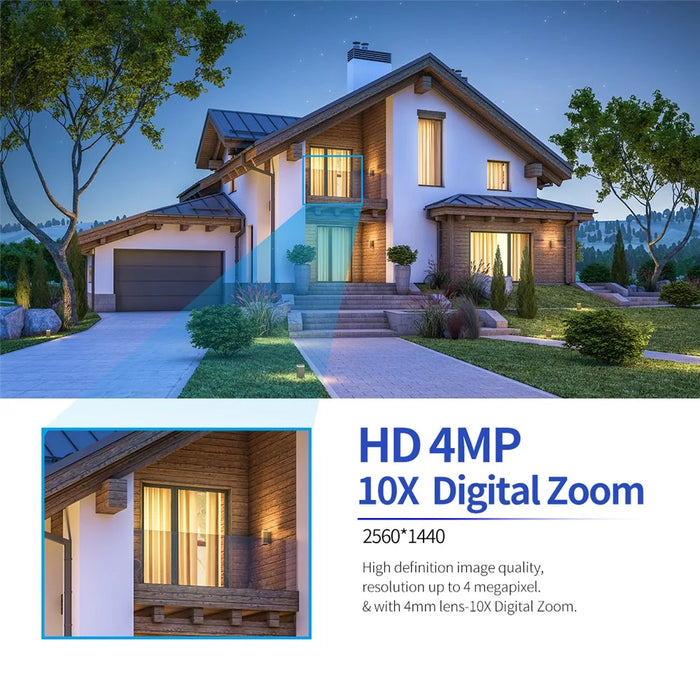 ESCAM PT304 4MP Human Detection Motion Camera WiFi Blue / Red Light Sound Alarm Smart Dual Light Night Vision H.265 Camera - US Plug - 5