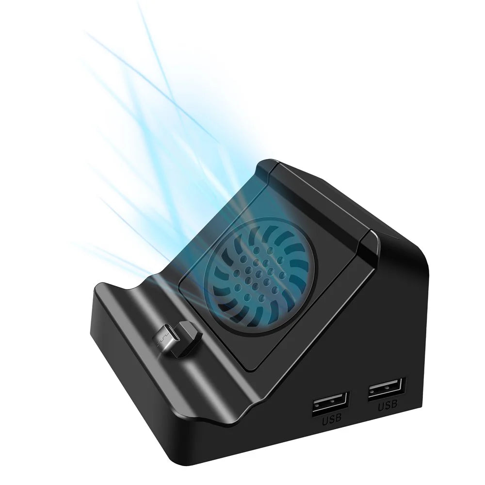 6317 For Nintendo Switch 1x USB 3.0 + 2x USB 2.0 Output Mini HD Video Conversion Dock with Cooling Fan - 3