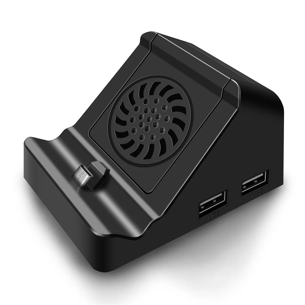 6317 For Nintendo Switch 1x USB 3.0 + 2x USB 2.0 Output Mini HD Video Conversion Dock with Cooling Fan - 4