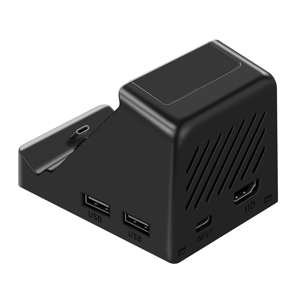 6317 For Nintendo Switch 1x USB 3.0 + 2x USB 2.0 Output Mini HD Video Conversion Dock with Cooling Fan - 5