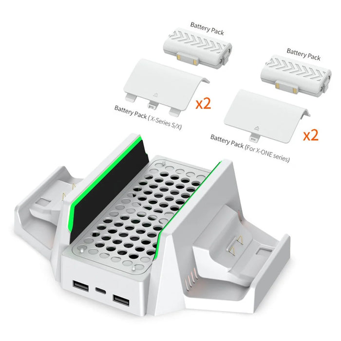 DOBE TYX-0663 For Xbox Series S / X Vertical Cooling Charging Stand Dual Controller Holder Base - 5