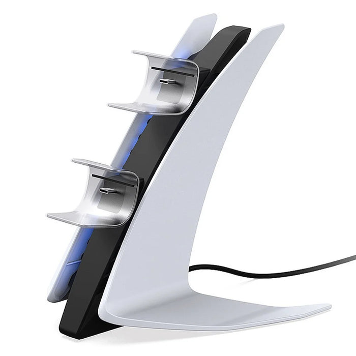 DOBE TP5-0557 For PS5 Controller Charging Station Dual Gamepad Charging Stand with Blue Ambient Light - 1