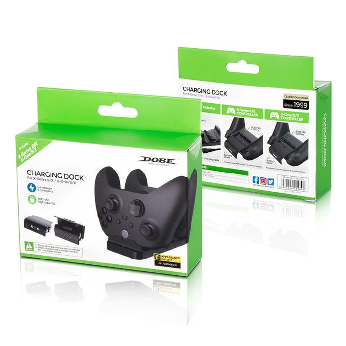 DOBE TYX-532X For Xbox Series S / X Controller Charging Dock Dual Gamepad Charging Stand with Dual Battery Pack - Black - 5