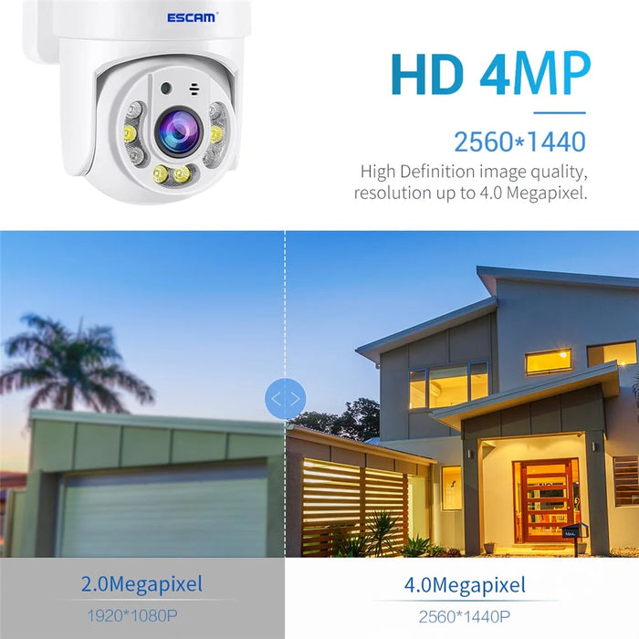 ESCAM TY114 Tuya H.265 Wireless WiFi Camera 4MP Two-Way Voice Night Vision Camera with Motion Detection - US Plug - 4