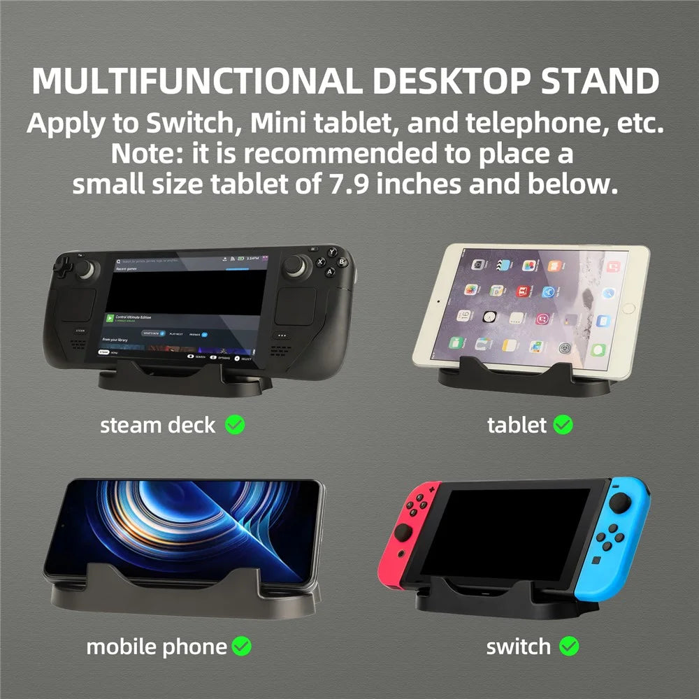 HIFYLUX ST-BF13 Stand Holder for Steam Deck / Nintendo Switch Holder Case with Anti-Slip Silicone Pad - 6