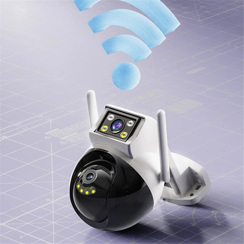 YESIDO KM12 Dual Lens 400W HD Surveillance Camera 360 Degree Wireless WiFi 2.4G Camera Support Two-Way Voice - 6