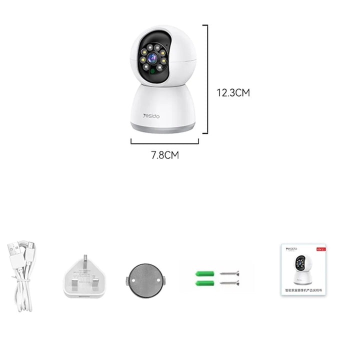YESIDO KM11 300W Ultra HD WiFi 2.4G Home Camera Two-Way Voice Surveillance Camera - EU Plug - 6