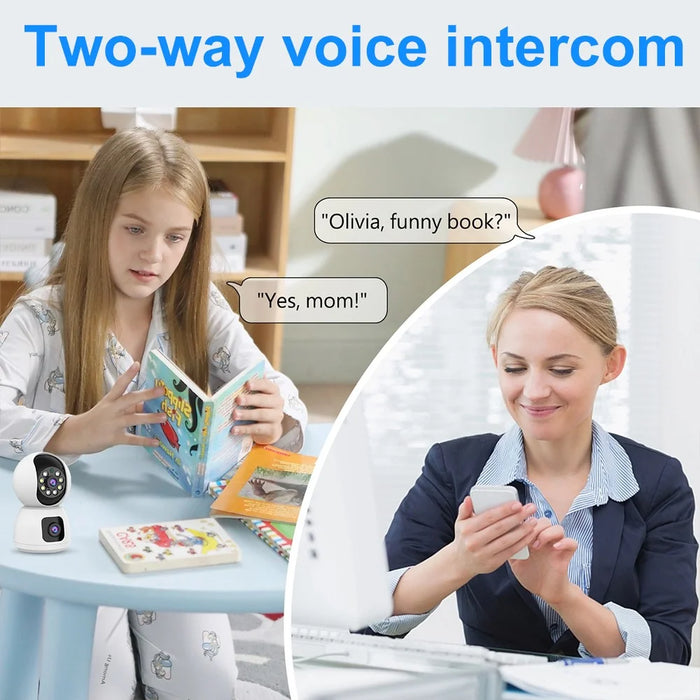 K12 Dual Lens Night Vision Wireless Surveillance Camera Mobile Tracking WiFi Network Cam - 3