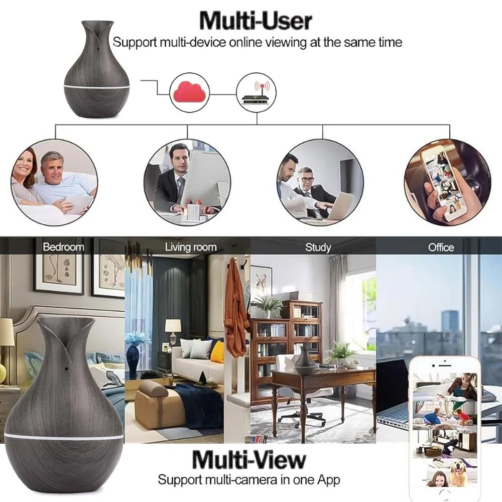 Air Humidifier Shape 1080P HD Wireless Home Security Surveillance Motion Detection WiFi Camera - 6