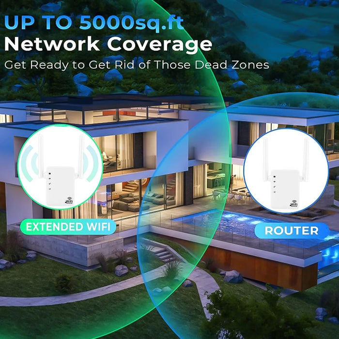 WiFi Router Camera Signal Amplifier 1080P Motion Detection H.264 Wireless Home Security Monitor - EU Plug - 4
