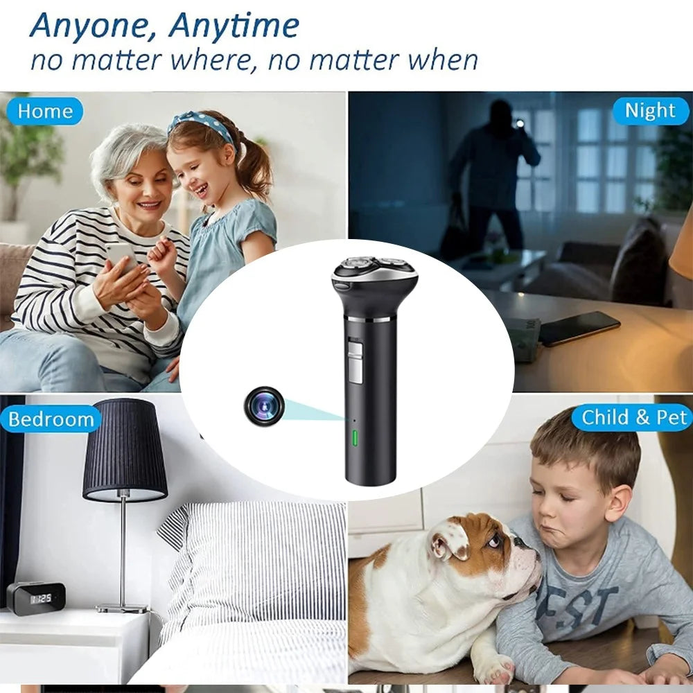 Multi-function Shaver HD 1080P Motion Detection WiFi Camera with 64GB Memory Card - 4