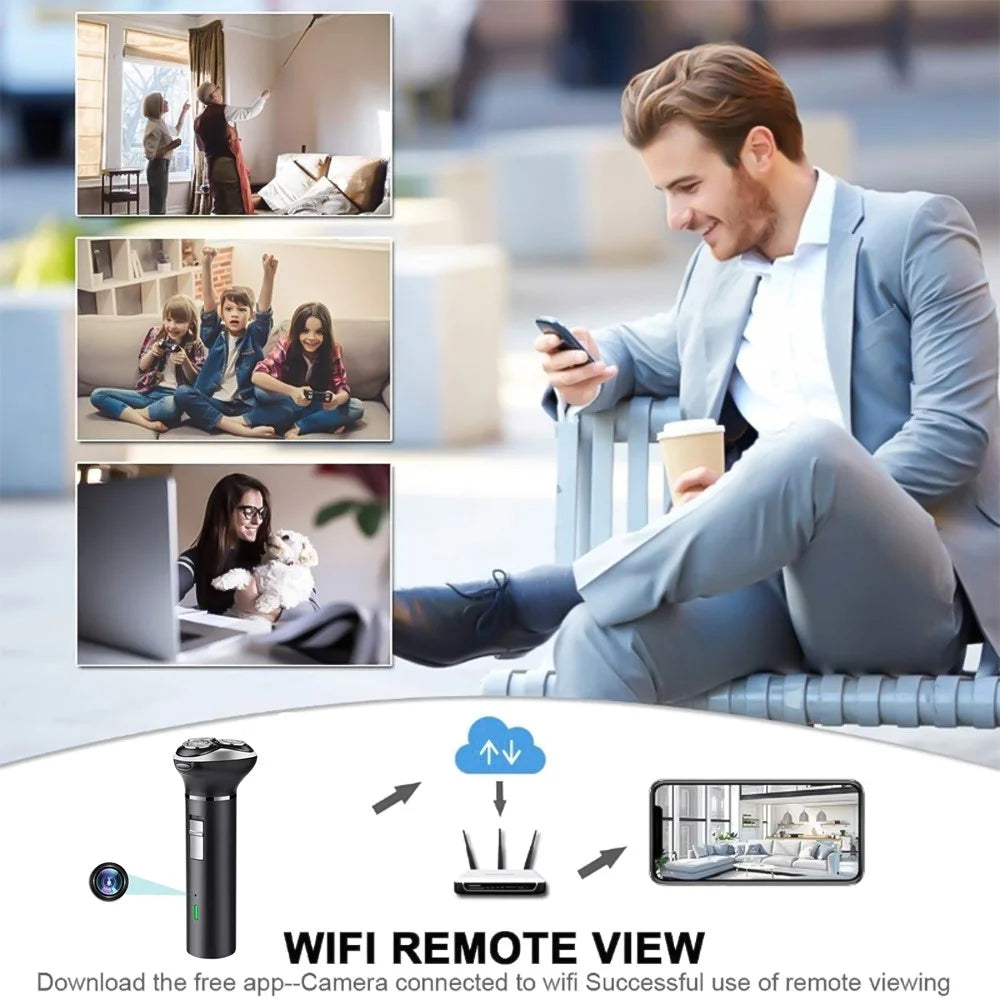 Multi-function Shaver HD 1080P Motion Detection WiFi Camera with 64GB Memory Card - 5