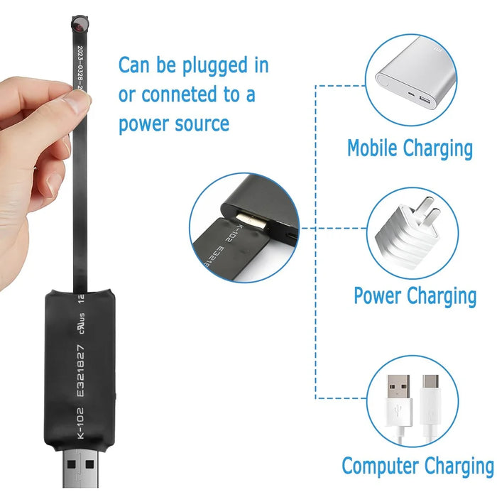 1080P HD Wireless WiFi Camera IP Mini Hidden Camera DIY Button Design DVR Camera USB Cable Powered - 3