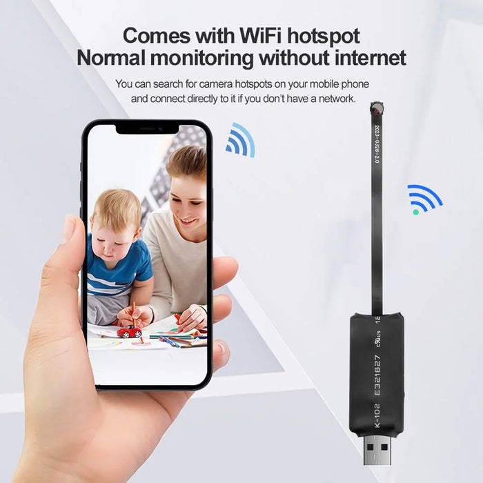 1080P HD Wireless WiFi Camera IP Mini Hidden Camera DIY Button Design DVR Camera USB Cable Powered - 4