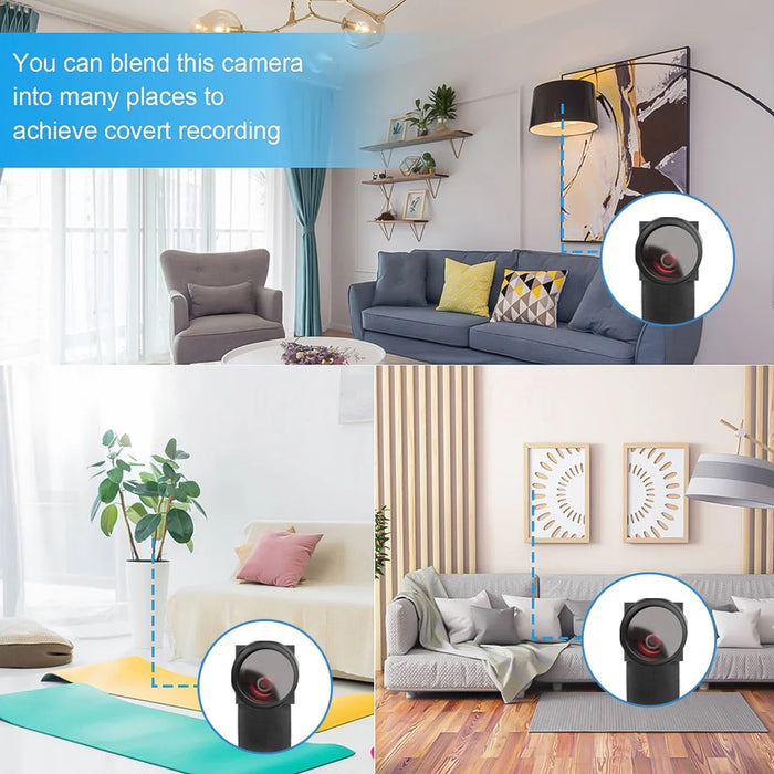 1080P HD Wireless WiFi Camera IP Mini Hidden Camera DIY Button Design DVR Camera USB Cable Powered - 5