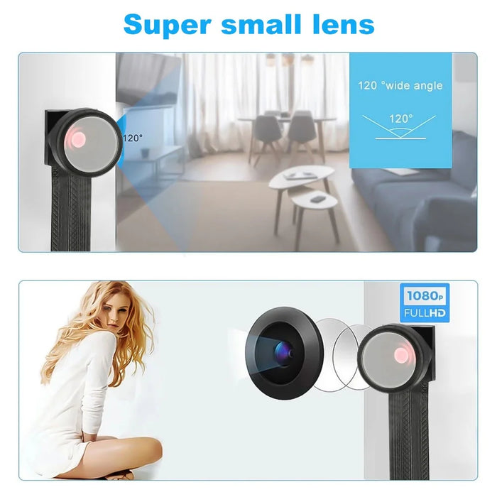 1080P HD Wireless WiFi Camera IP Mini Hidden Camera DIY Button Design DVR Camera USB Cable Powered - 6