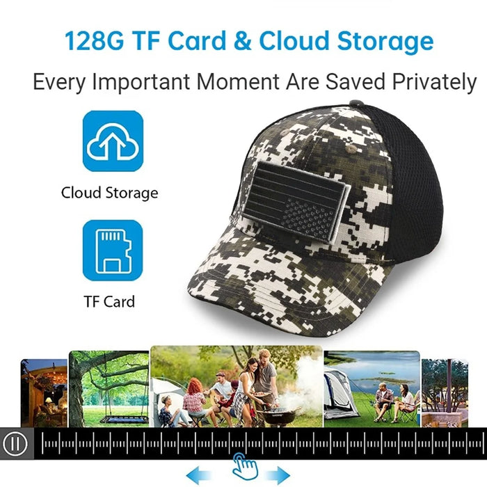 Outdoor Baseball Cap HD 1080P Loop Recording Remote Viewing Baby Nanny Surveillance WiFi Camera - 5