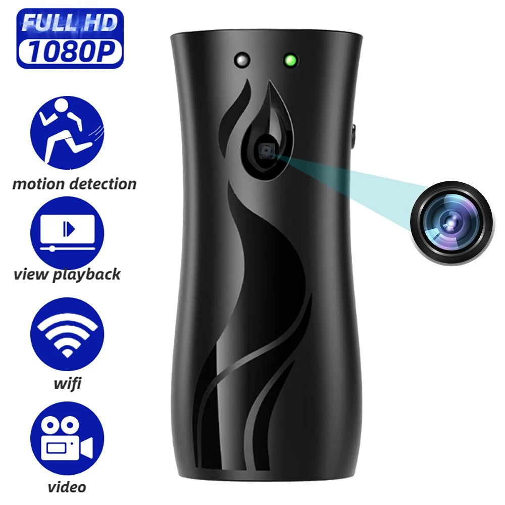 Humidifier Style WiFi Camera App Remote View 1080P HD Indoor Monitoring Camera with Motion Detection Night Vision - Waterdrop Black - 2