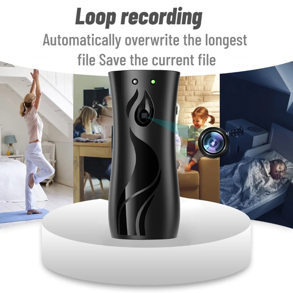 Humidifier Style WiFi Camera App Remote View 1080P HD Indoor Monitoring Camera with Motion Detection Night Vision - Waterdrop Black - 4