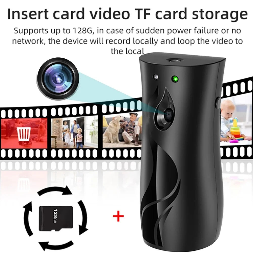 Humidifier Style WiFi Camera App Remote View 1080P HD Indoor Monitoring Camera with Motion Detection Night Vision - Waterdrop Black - 5