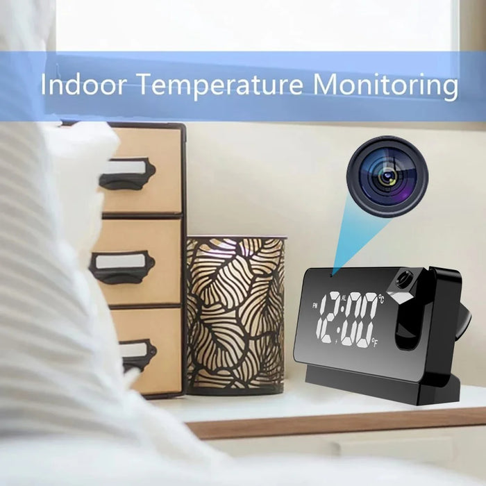 Projection Alarm Clock WiFi Camera for Bedroom Living Room HD 1080P Home Security Wireless Camera - 6
