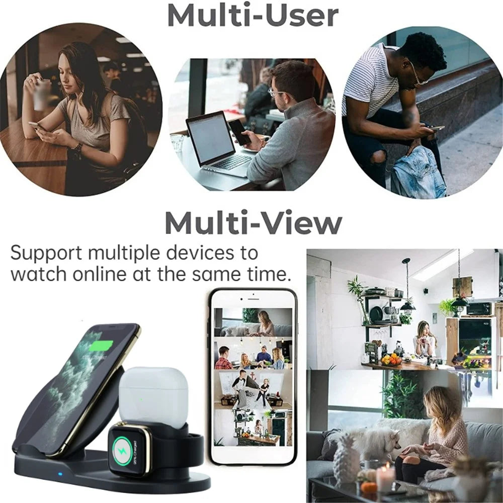 Multifunctional Mobile Phone Wireless Charger 1080P HD Motion Detection Camera for Home Security - 7