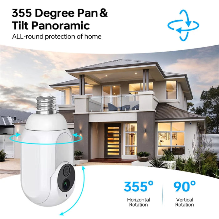 K8 E27 Full Color HD 1080P Security Camera Home Monitoring Wireless Camera Support Intelligent Detection Alarm Push - 4