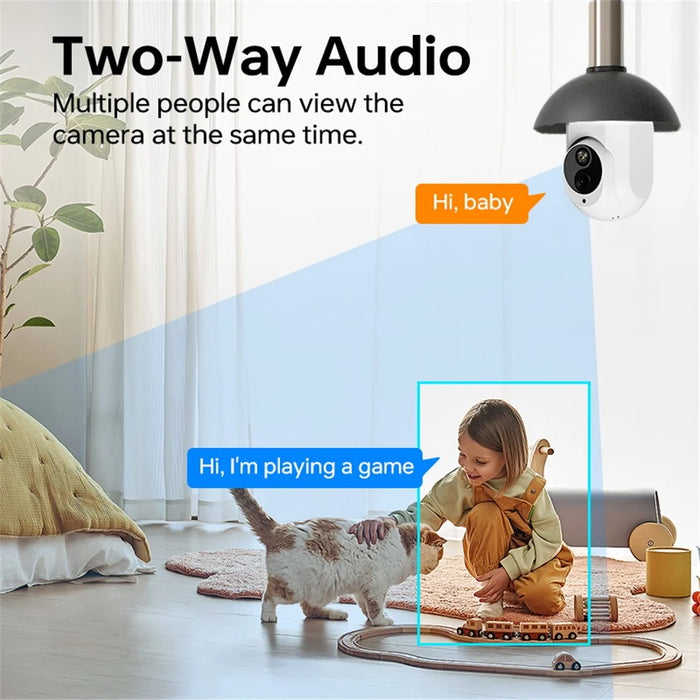 K8 E27 Full Color HD 1080P Security Camera Home Monitoring Wireless Camera Support Intelligent Detection Alarm Push - 5