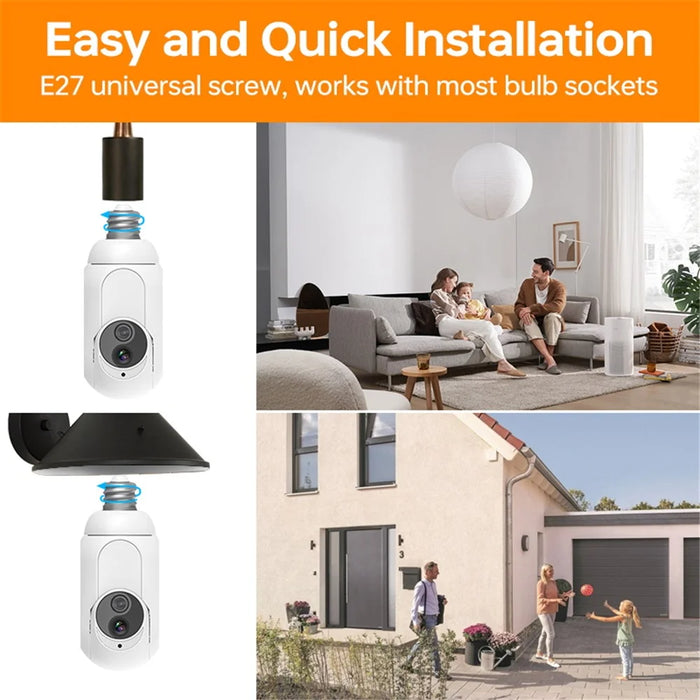 K8 E27 Full Color HD 1080P Security Camera Home Monitoring Wireless Camera Support Intelligent Detection Alarm Push - 6