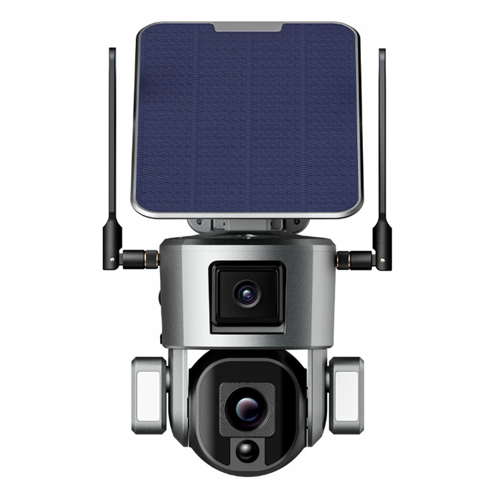 Y5 8MP 4G 20X Zoom Solar Powered Dual Lens Security Camera Night Vision 2-Way Audio Camera (EU Version) - 3
